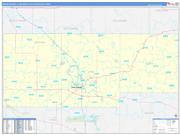 Cedar Rapids Metro Area Wall Map Basic Style 2023